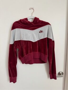 Nike Velour Cropped Hoodie
